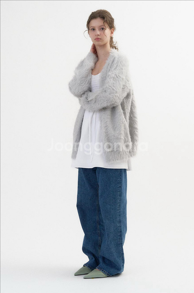 헤더먼트 테디 가디건 그레이--1