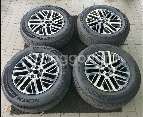 팰리세이드 LX3 순정 18인치 중고 휠타이어 세트판매--0