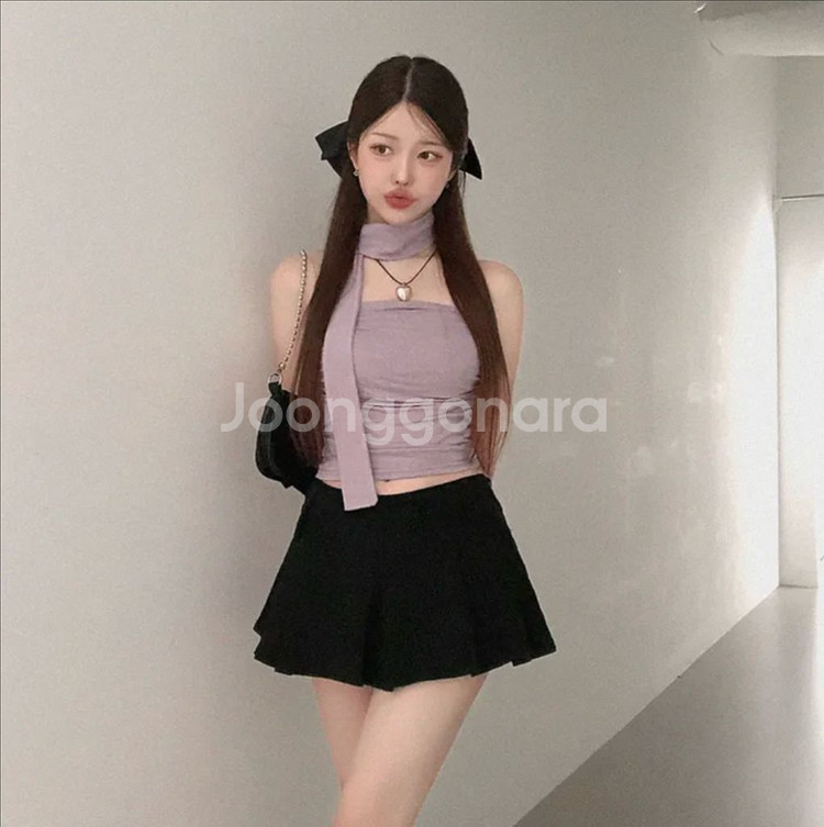 크롭 머플러 세트 (뒷밴딩)--3