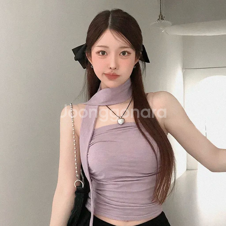 크롭 머플러 세트 (뒷밴딩)--0