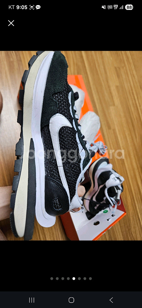 나이키 사카이 베이퍼와플 검흰--4