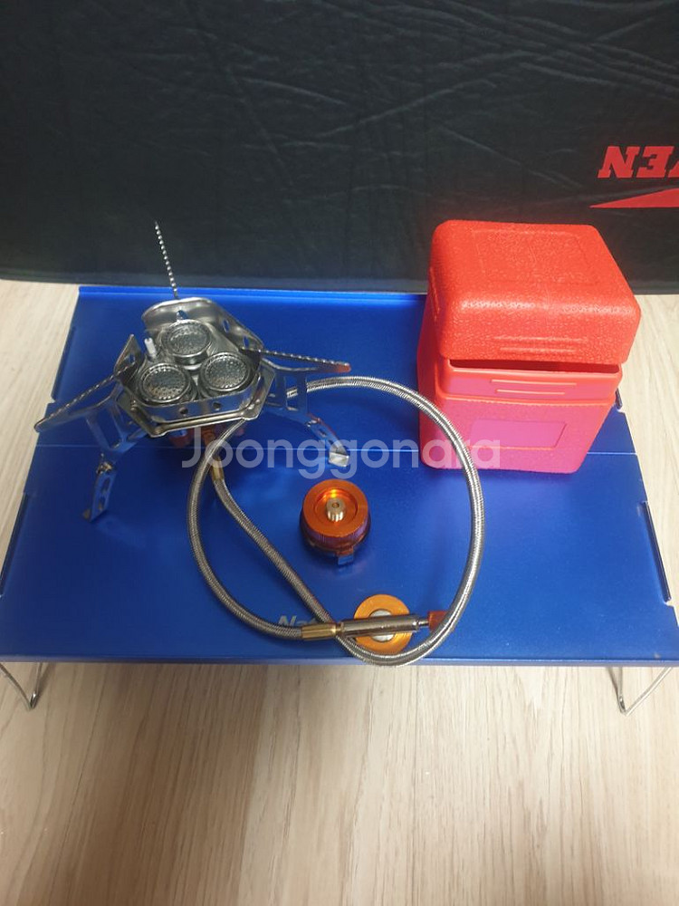 새상품 캠핑 강염버너 부탄어뎁터 포함--1