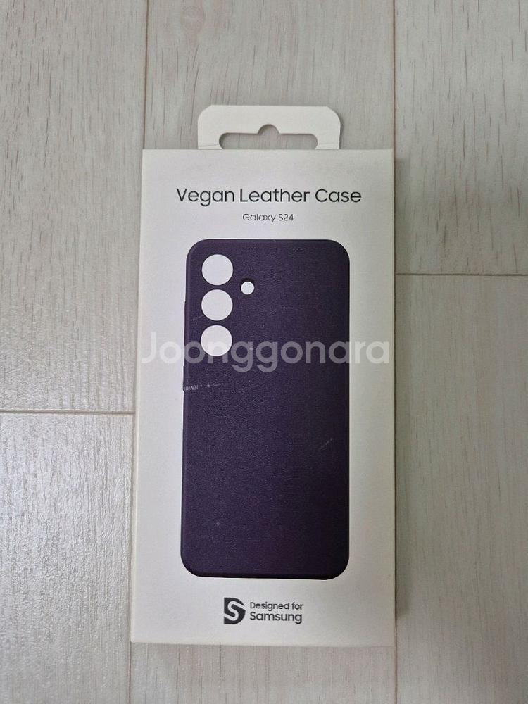 갤럭시 S24 삼성 정품 비건가죽 레더 케이스--0