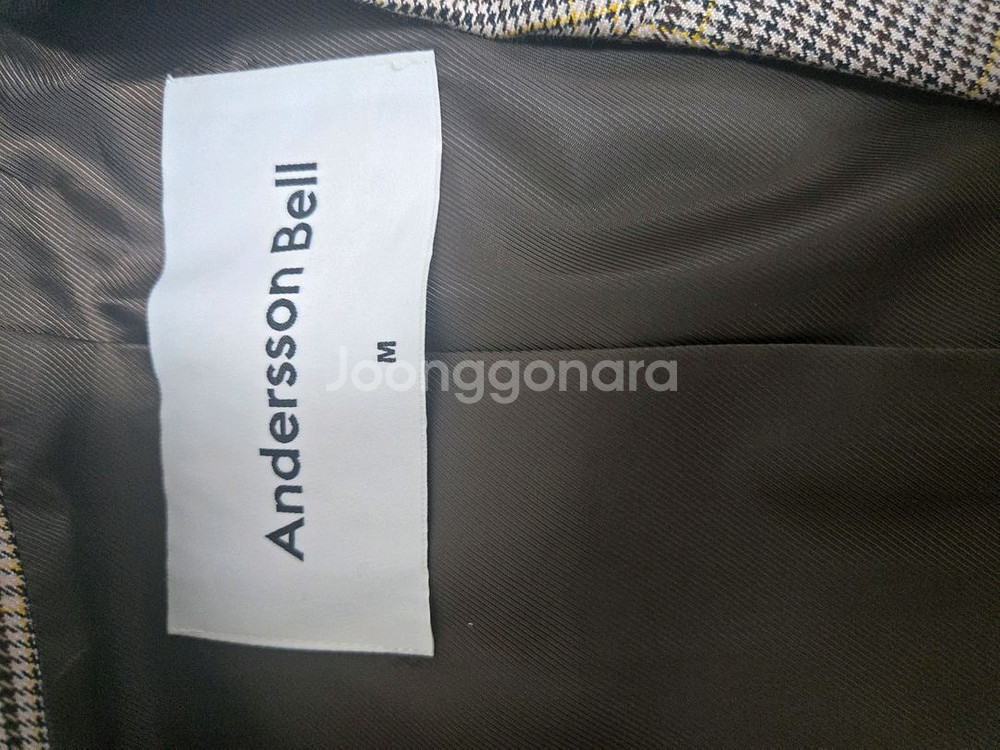 앤더슨벨 비엔나 체크 더블 브레스트 자켓 M--1