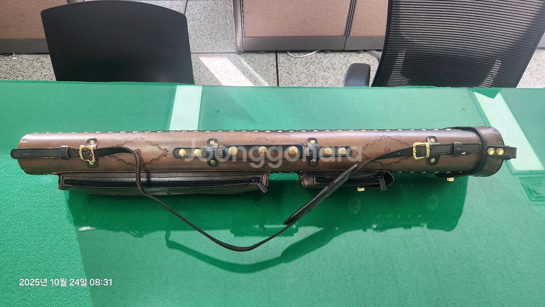 수제 당구 큐 케이스 브라운--3