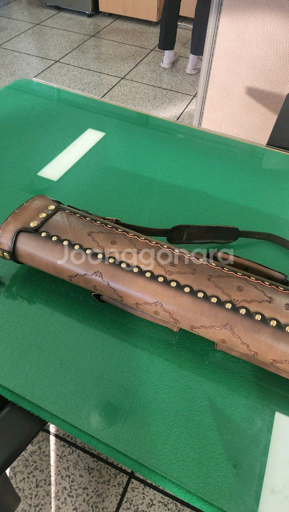 수제 당구 큐 케이스 브라운--1