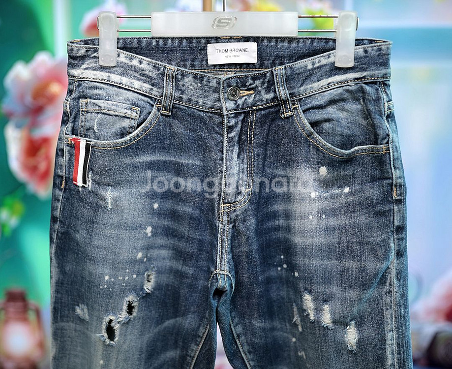 톰브라운 디스트로이드 워싱 데님 팬츠 30~31--1