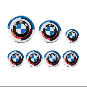 BMW 50주년 기념 엠블럼 휠캡 트렁크 7개 세트