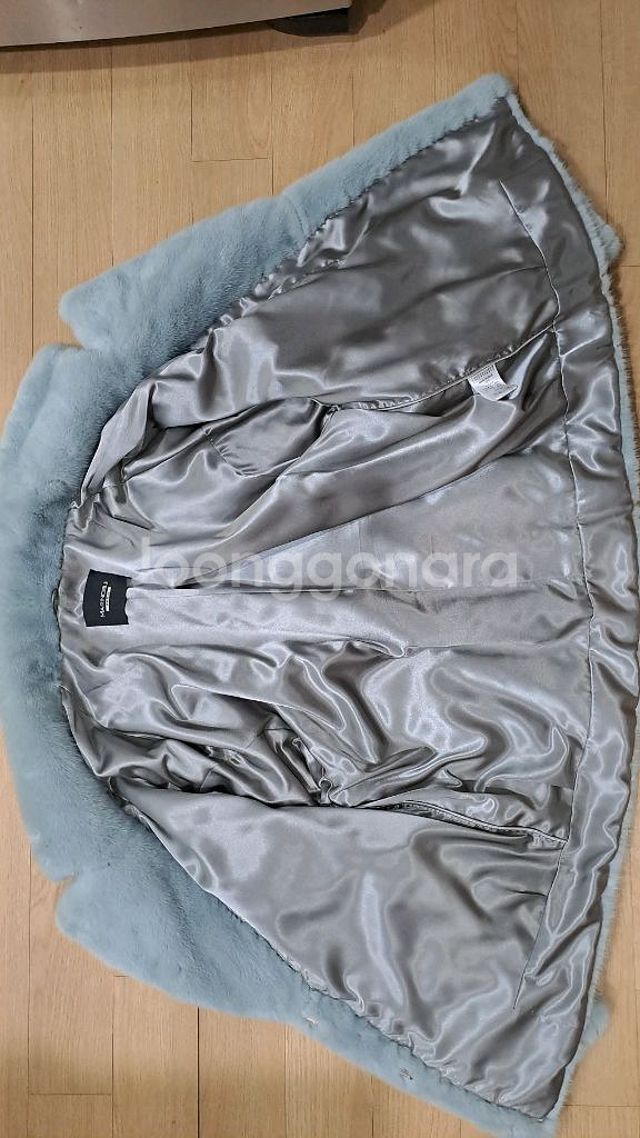 후드 밍크코트, 민트색 밍크코트--6