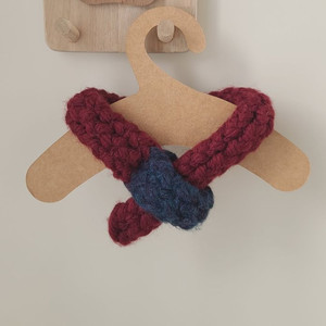 핸드메이드 털실 목도리 반려동물 머플러 강아지옷