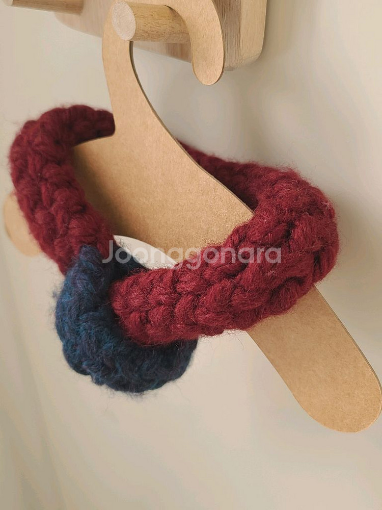 핸드메이드 털실 목도리 반려동물 머플러 강아지옷--1