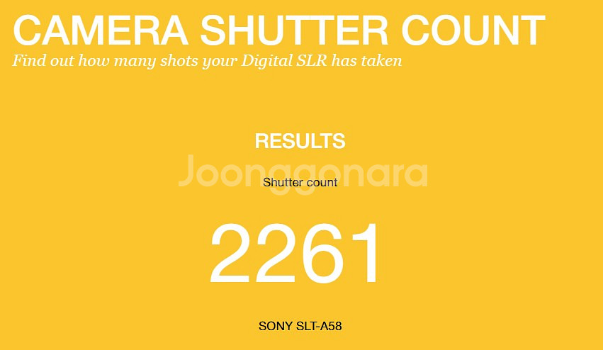 [소니] A58 DSLT 카메라 2,261캇 팝니다.--9