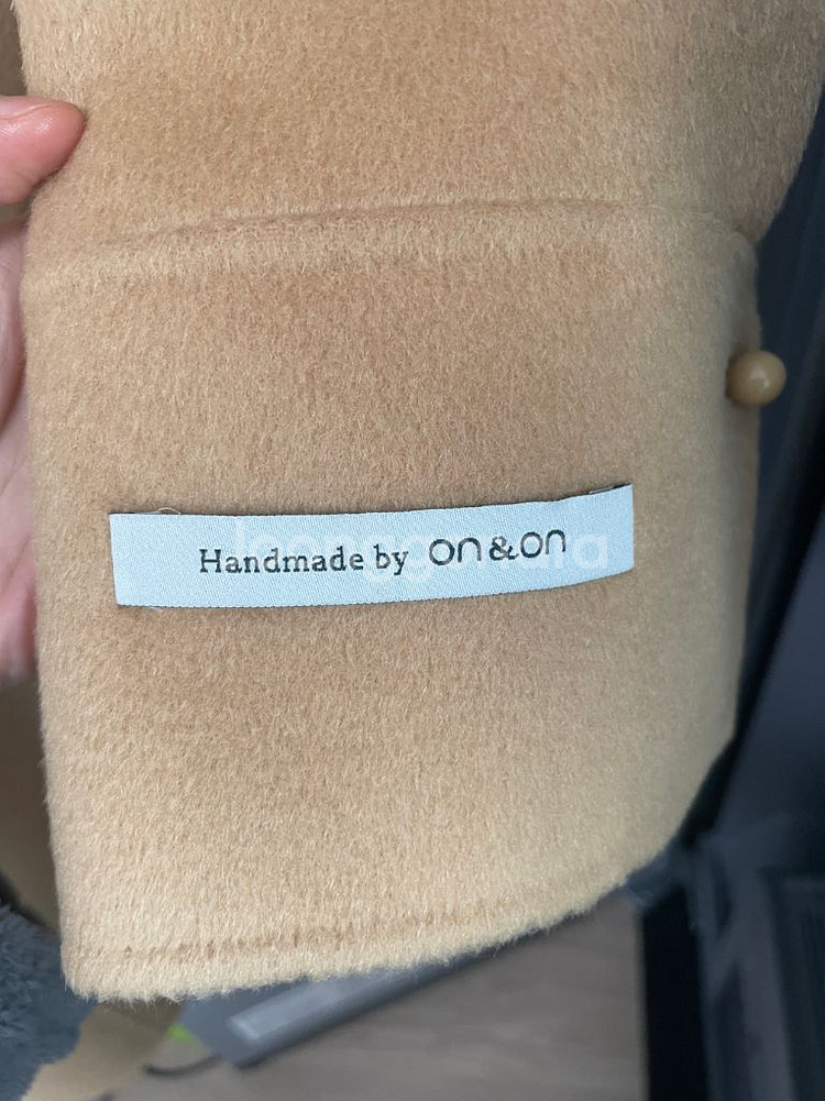 온앤온 와이드카라 캐시미어 핸드메이드코트--4