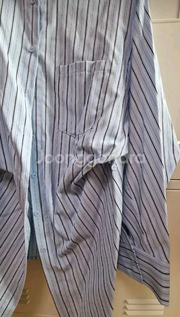 에비뉴 언발 스트라이프 셔츠 - 소라,프리--8