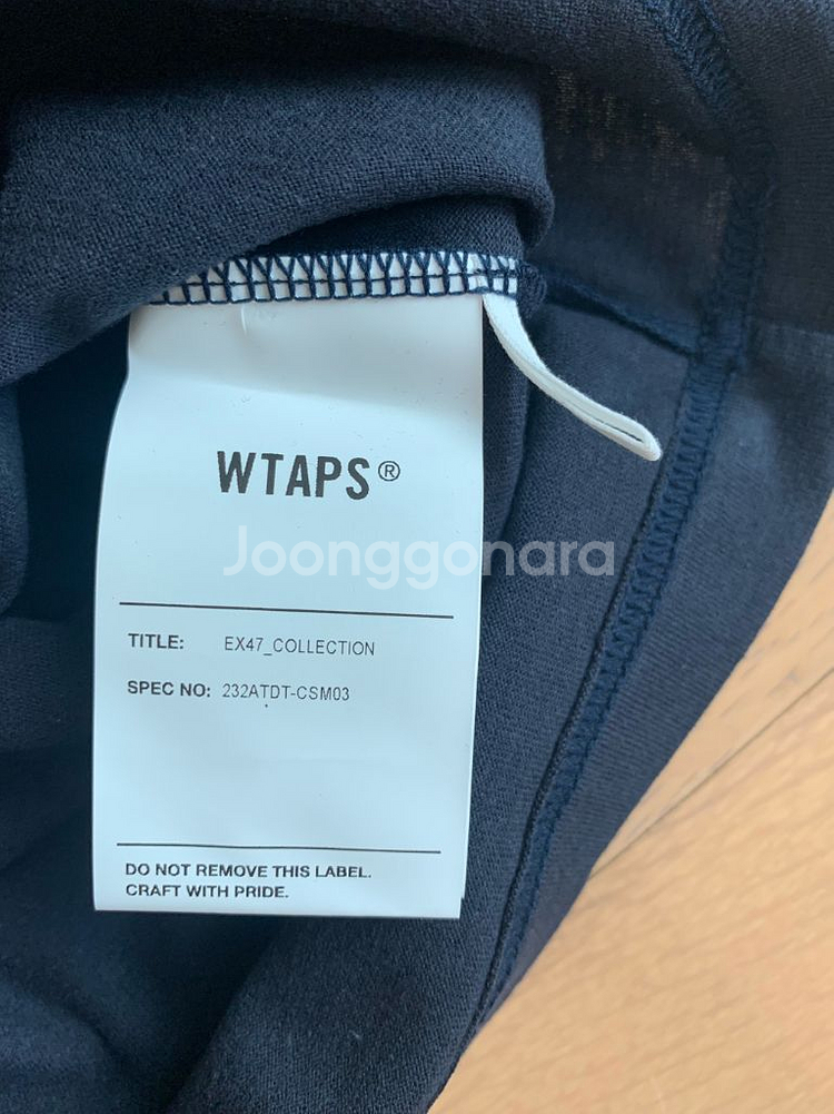 [L] WTAPS 더블탭스 반팔 티셔츠 네이비 3사이즈--3