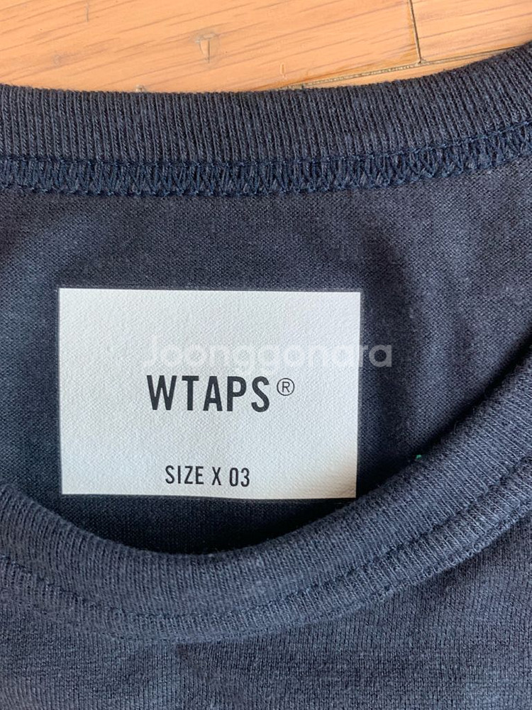 [L] WTAPS 더블탭스 반팔 티셔츠 네이비 3사이즈--7