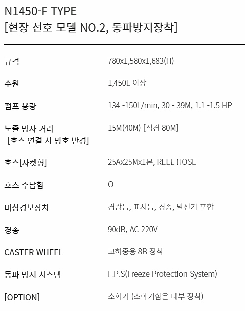 간이소화장치 N1450-F--1