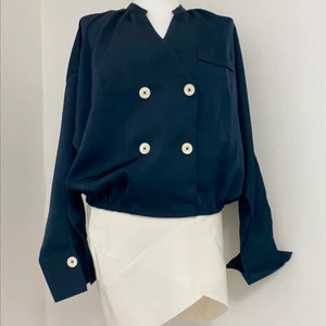 새틴 실크블라우스 하객룩 오피스룩 반택포