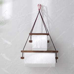 프리모리 캠핑용 원목 휴지걸이 키친타올걸이 텐트 캠핑