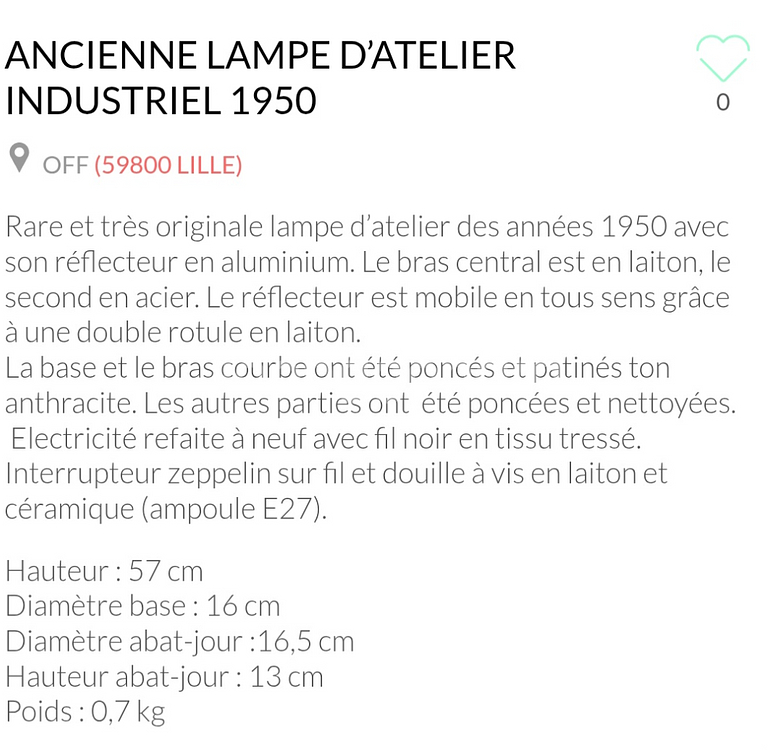 빈티지 조명 프랑스 직구(유로구매)설명추가사진--5