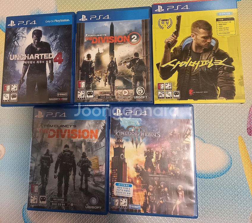 플스4 PS4 CUH-7218B + 게임CD 5장--3
