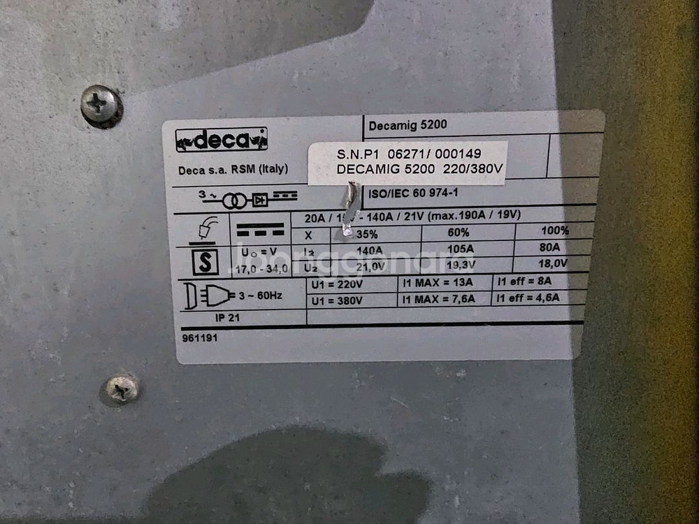 co2 용접기, 이태리 DECA, MIG/MAG--5