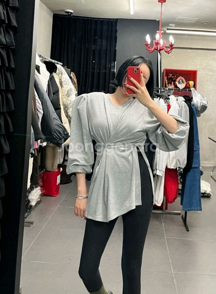 [진바니제작] 개말라부드리 퍼프 티셔츠 3컬러 일괄판매--0