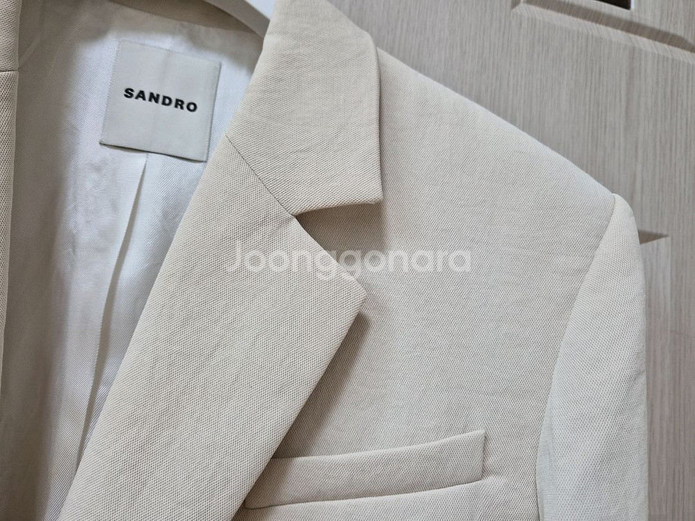 (택채새제품)백화점 산드로 아이보리 여성 자켓 블레이저--5