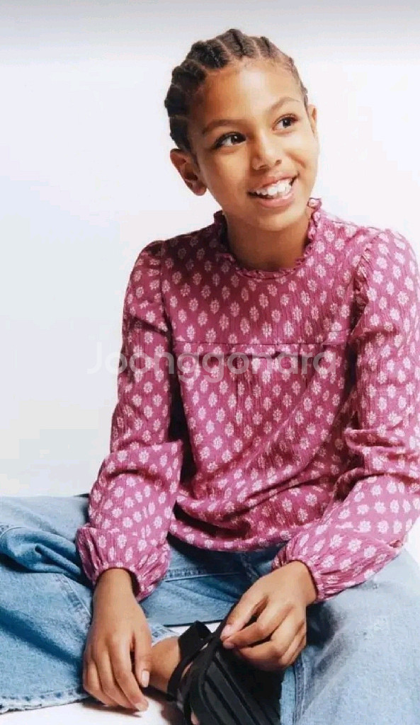 자라키즈 로맨틱 플라워 블라우스 6-7y 새상품--0