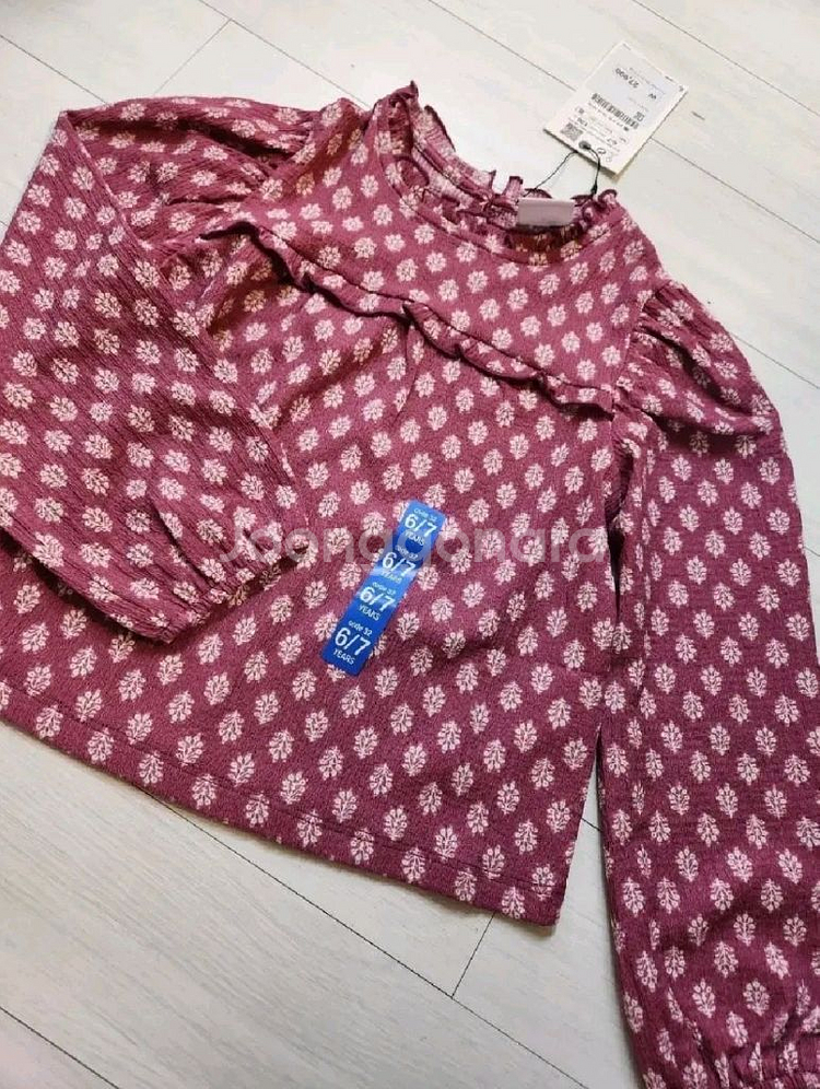 자라키즈 로맨틱 플라워 블라우스 6-7y 새상품--4