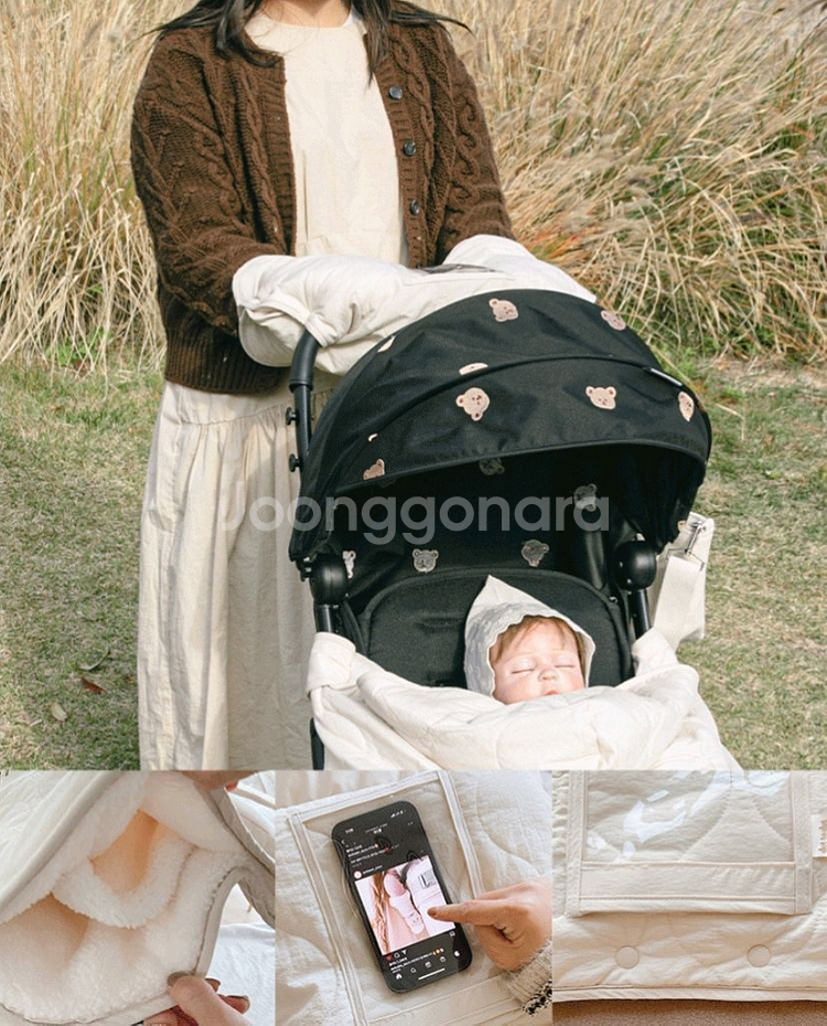 돗투돗 핸드머프 유모차장갑 (아이보리)--0