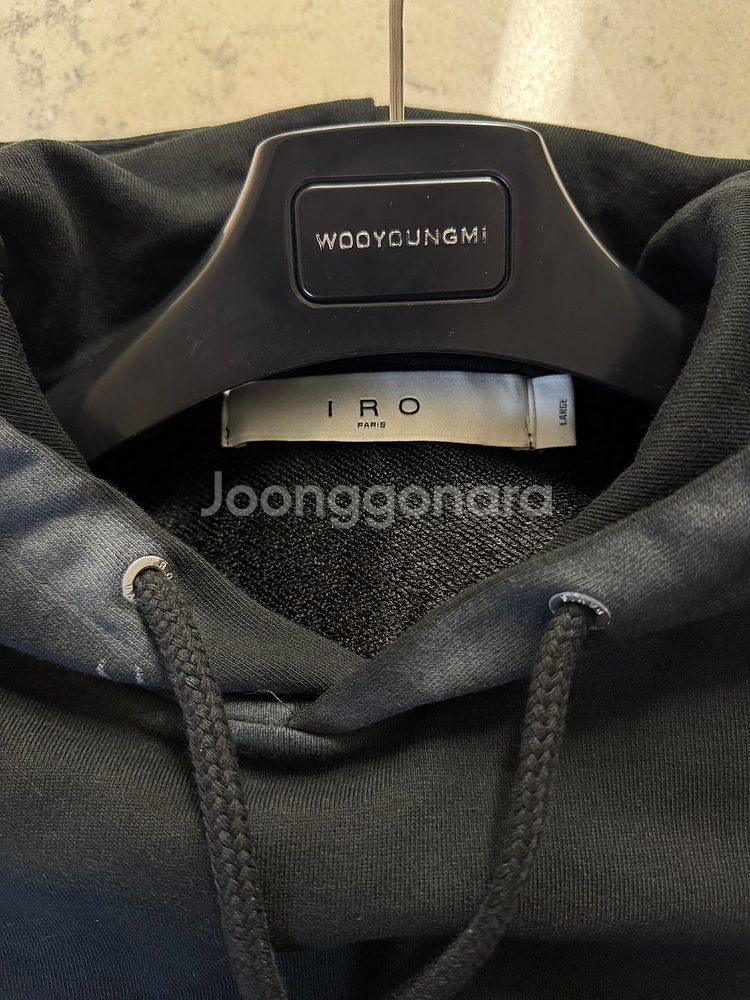 IRO MAN 이로맨 24fw 엣지 미네랄 워싱 후드--4