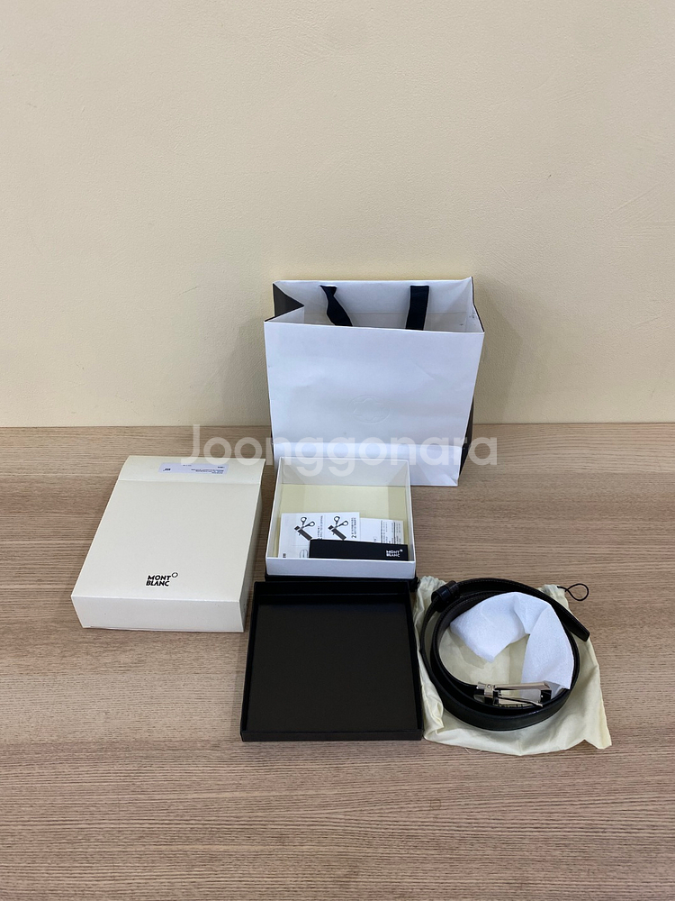 몽블랑 116579 블랙/브라운 30mm 벨트 새상품--0