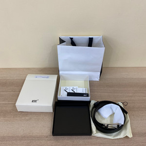 몽블랑 116579 블랙/브라운 30mm 벨트 새상품