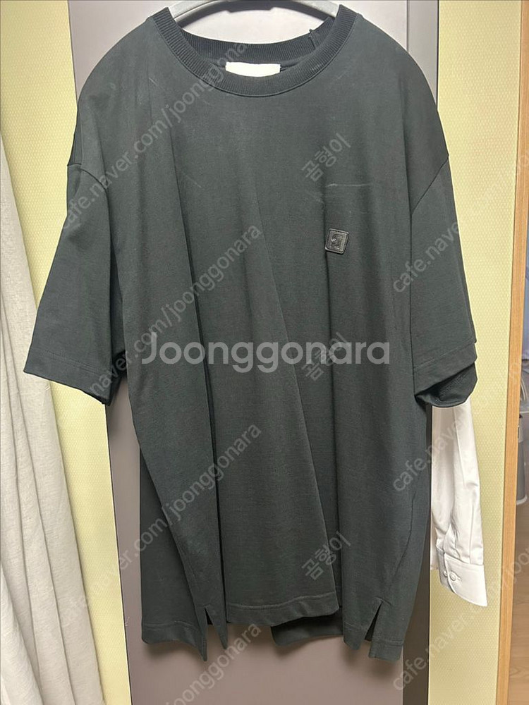 솔리드옴므 / 백로고 티셔츠 블랙 / 50--0