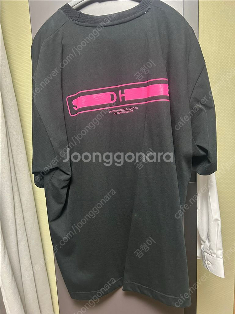 솔리드옴므 / 백로고 티셔츠 블랙 / 50--1