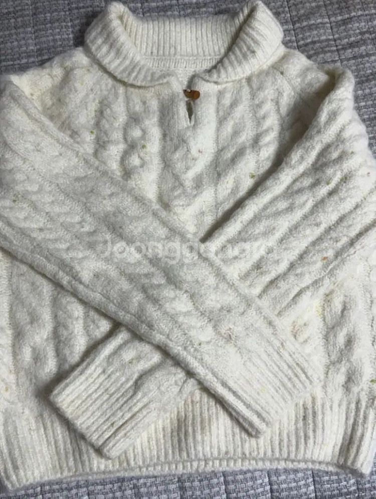 미니포에 하로 카라 니트 아이보리 (새상품)--0