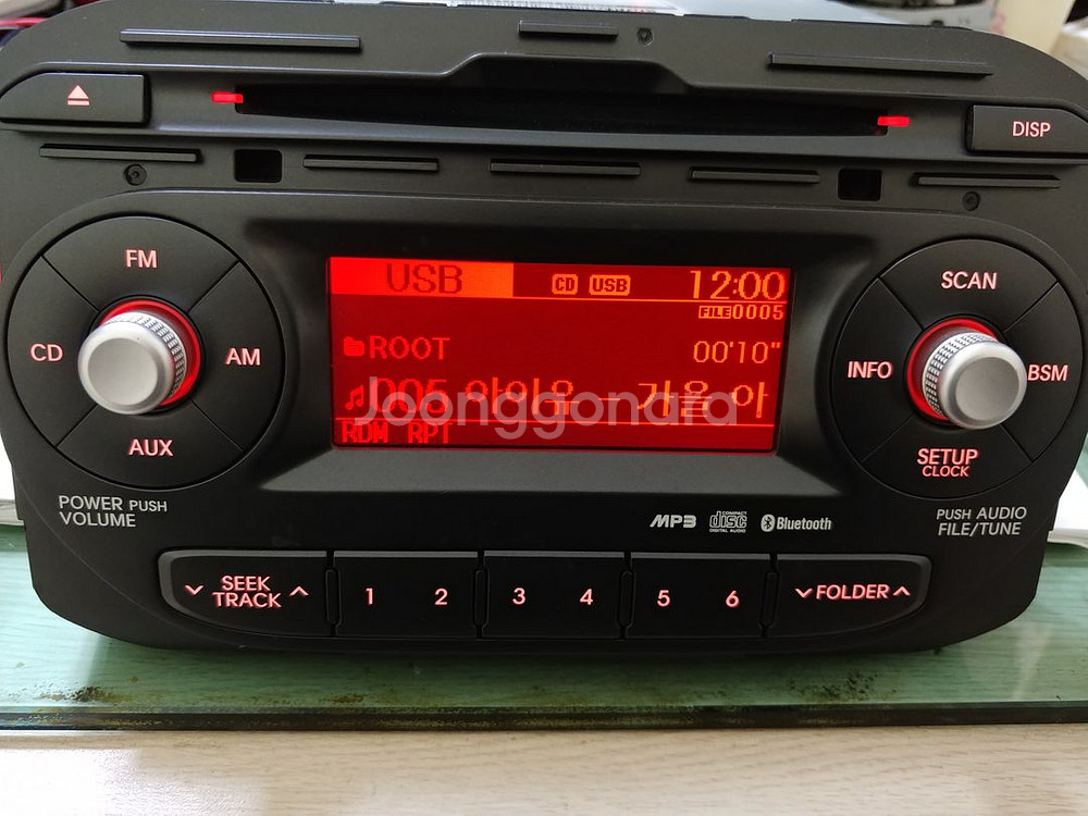 올뉴모닝 순정 블루투스,USB,AUX 자출 데크 팝니다--0