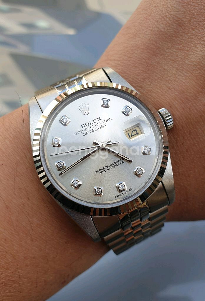 롤렉스 정품 데이저스트 16014 실버 텐포인트--0
