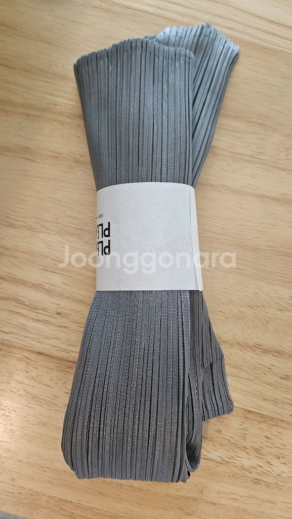 플리츠플리즈 베이직 반팔탑 그레이--1