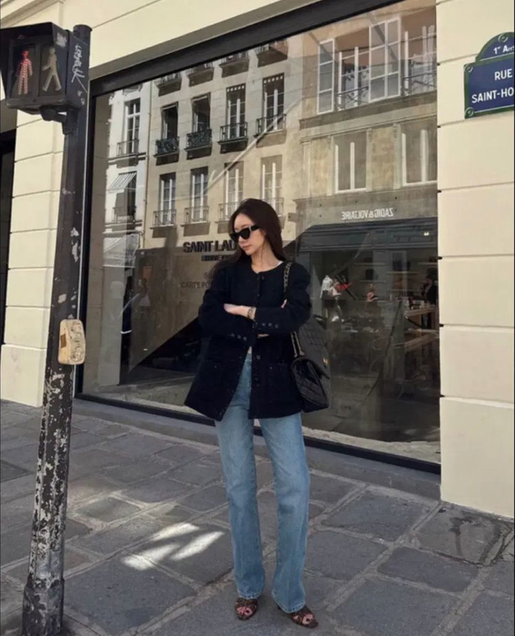 새상품)더로랑 투포켓 트위드 자켓--1