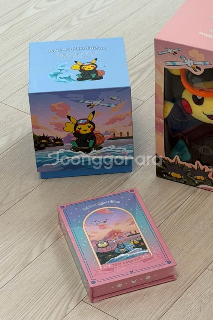 포켓몬 제주 팝업 굿즈(엽서북 / 워터돔머그)--0