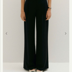 sie 시에 데이 세미 와이드 트라우저 블랙 스탠다드S