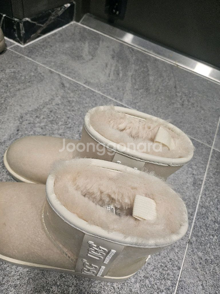 호주 키즈어그 오즈클래식 크림색상 양털어그 방한부츠--4