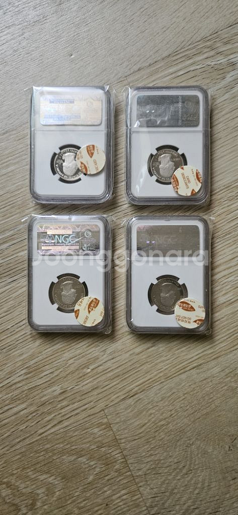 NGC 은도금 하프달러 4점--1