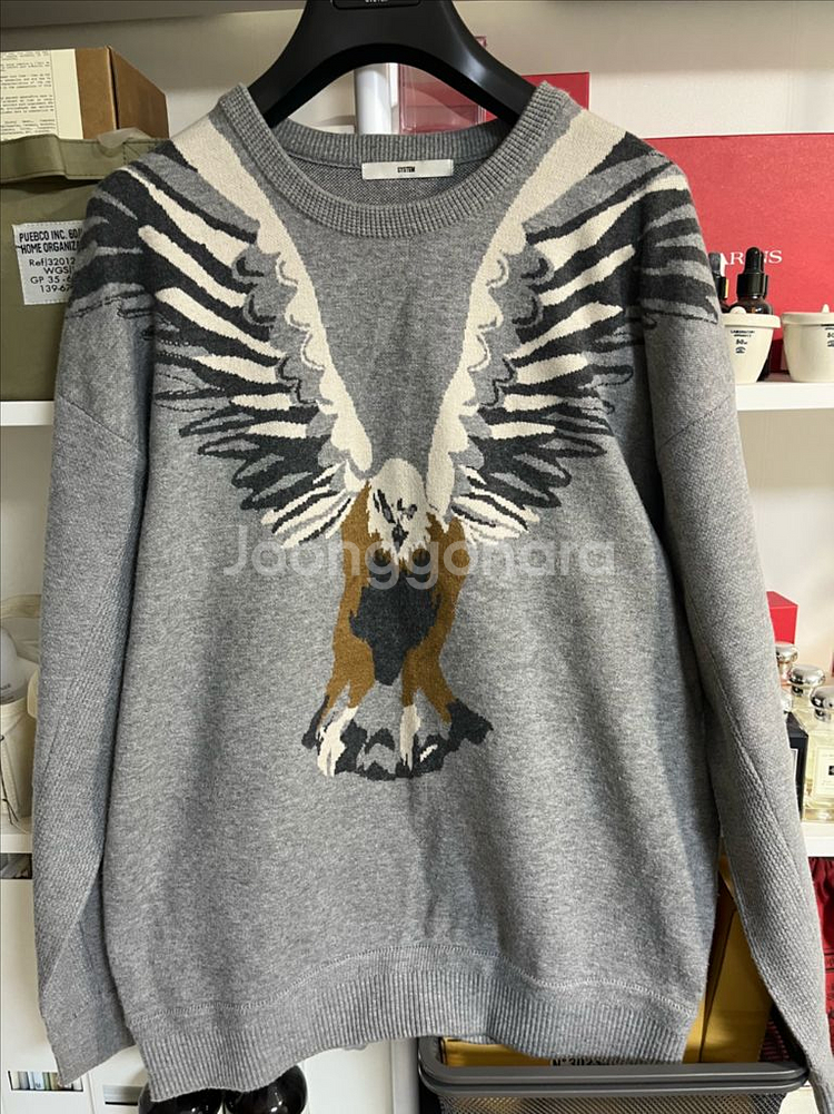 시스템옴므 독수리 자가드 니트--0