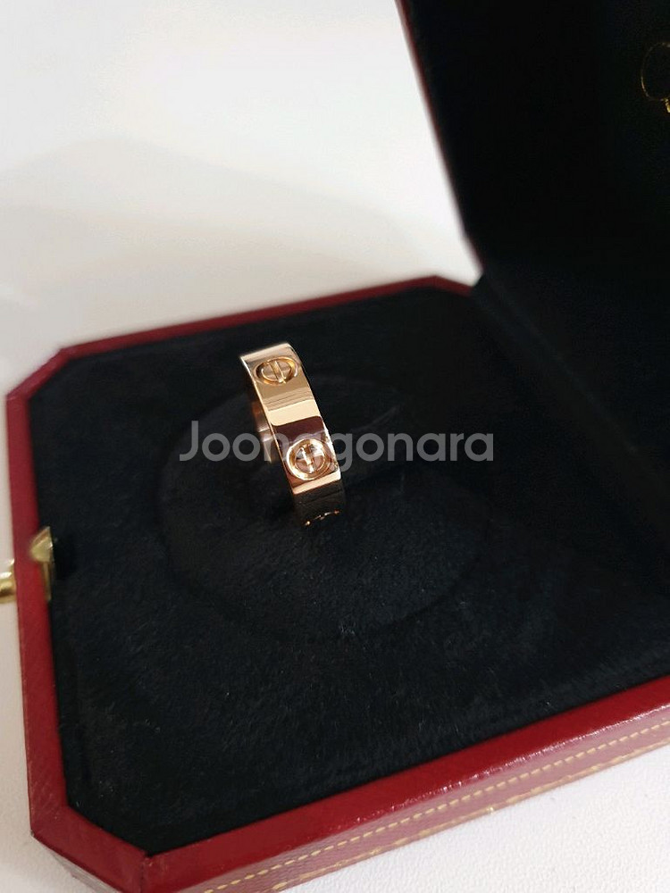 까르띠에 러브링 클래식 정품 핑크골드 러브반지--3