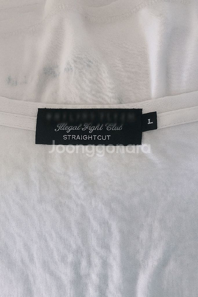 디자이너 감성 해골 프린트 티셔츠 (L)--4