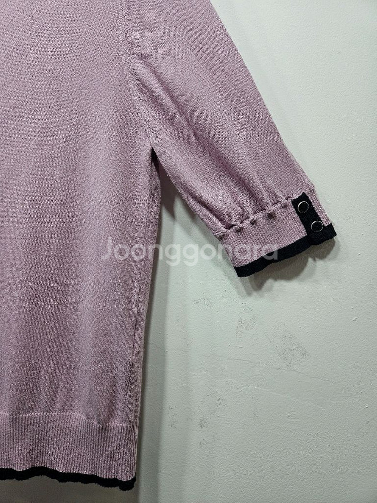 안지크 연보라 반팔 니트 90(66)--5