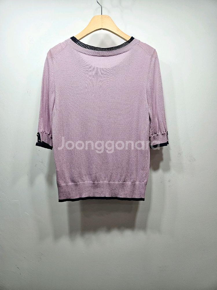 안지크 연보라 반팔 니트 90(66)--6